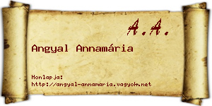 Angyal Annamária névjegykártya