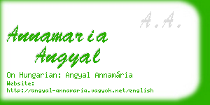 annamaria angyal business card